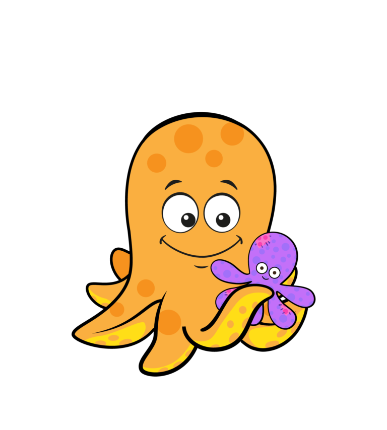 Buddy the octopus holding a stuffy